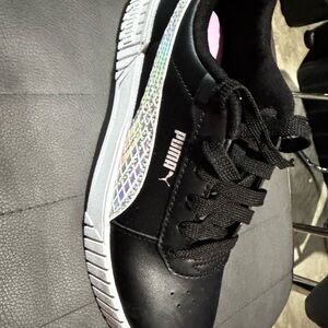 Puma Black Sneakers with Iridescent Accent